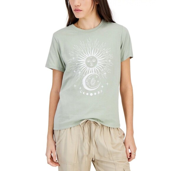 Rebellious One T-shirt  Sun Moon Celestial Graphic Tee Women's Medium Soft - Picture 2 of 3